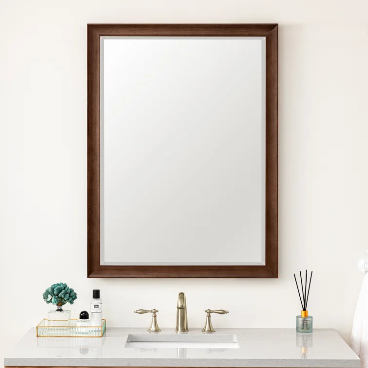 Glenbrooke Solid Wood Flat Wall Mirror