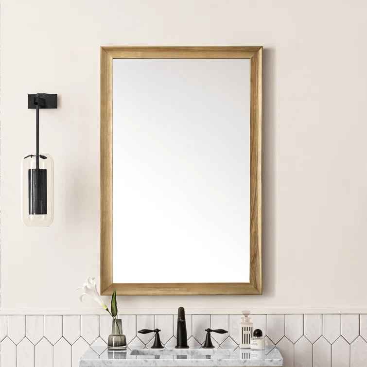 Glenbrooke Solid Wood Flat Wall Mirror