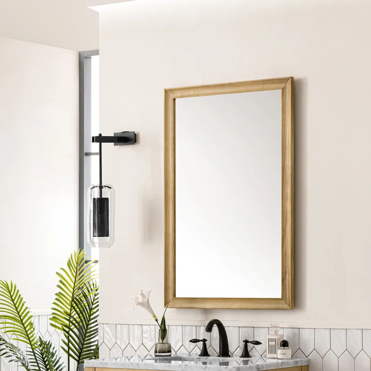 Glenbrooke Solid Wood Flat Wall Mirror