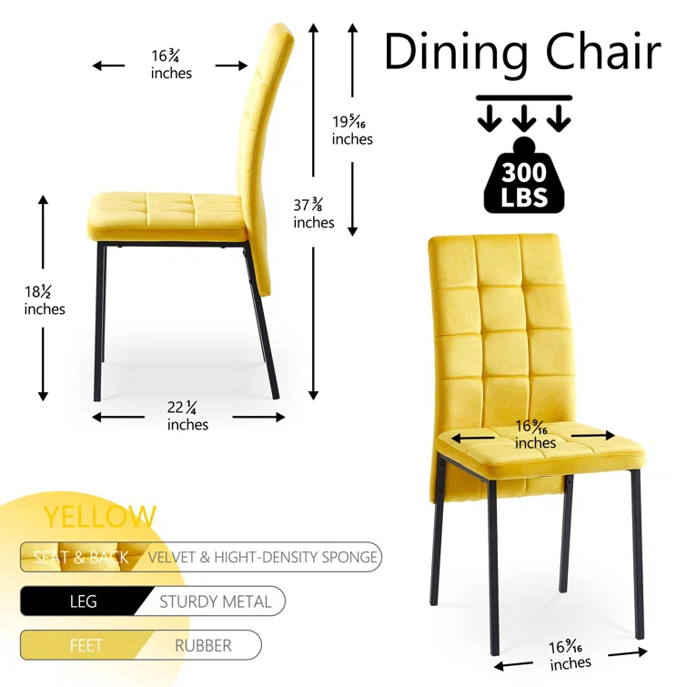 Brooklyn Velvet High Back Side Chair