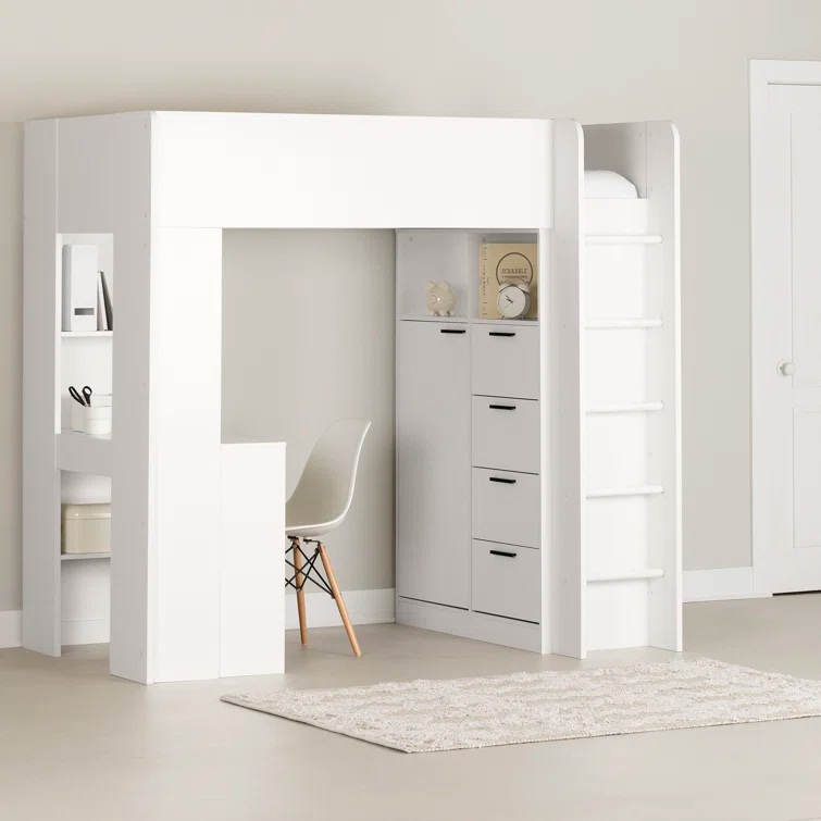 South Side Living Logik Twin Loft Bed with Bookcase by South Side Living