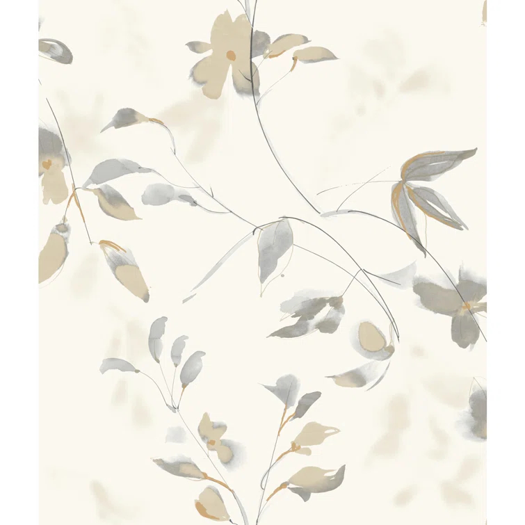 Linden Flower Premium Peel + Stick Wallpaper - Natural