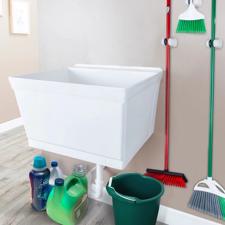 23" L x 24" W Wall Mount Laundry Sink