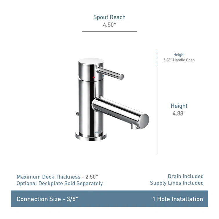 Align Single Hole Bathroom Faucet