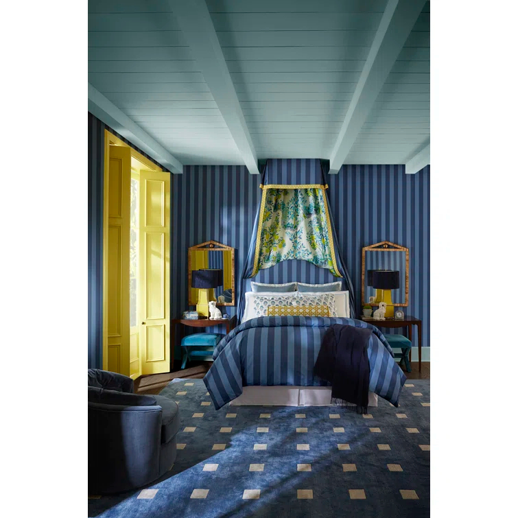 Celerie Kemble 40.5'' Gold Metal & Rattan Rectangular Wall Mirror