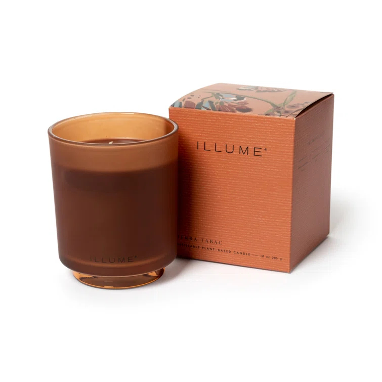ILLUME Beautifully Done Essentials Terra Tabac Statement Glass Scented Candle