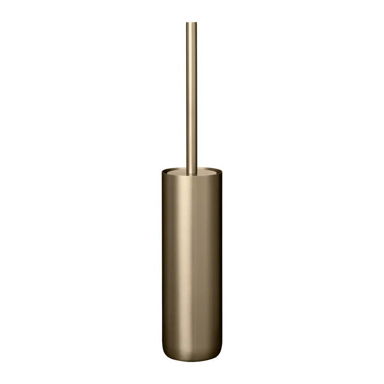 Brass Metallic 19" Stainless Steel Toilet Brush and Holder