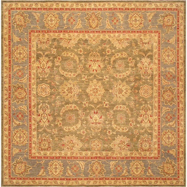 Pasargad Denver One-of-a-Kind 9'10" New Age Square Wool Area Rug in