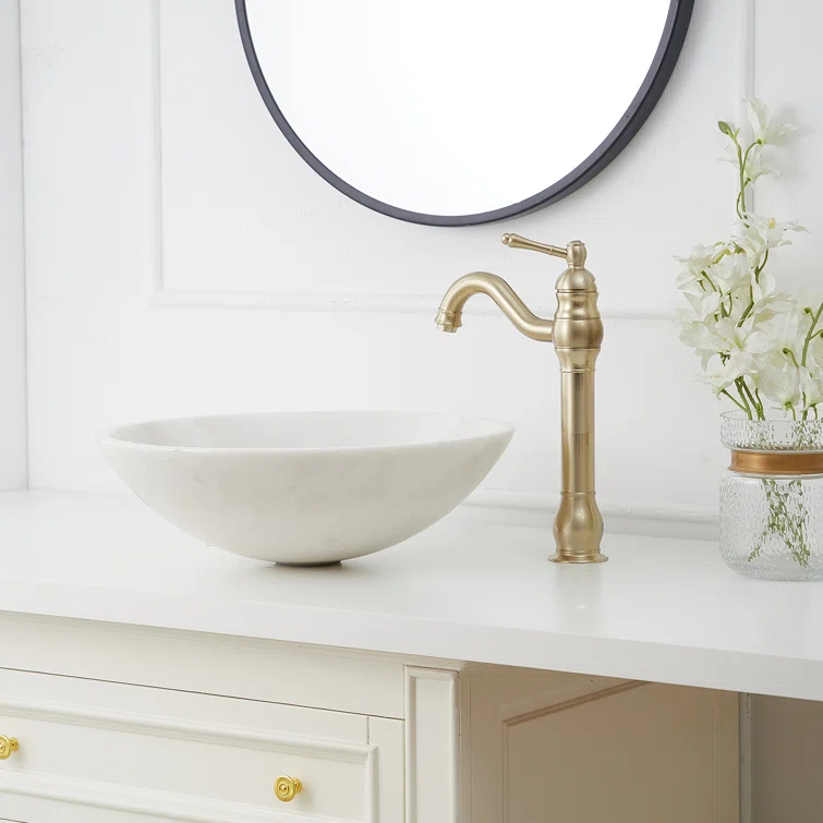 VIBRANTBATH 9310-BG Vessel Sink Faucet Single-handle Bathroom Faucet with Drain Assembly