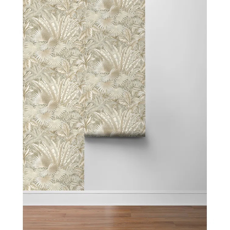 Tommy Bahama Bahamian Breeze Palm 18' L x 20.5" W Peel & Stick Wallpaper Roll