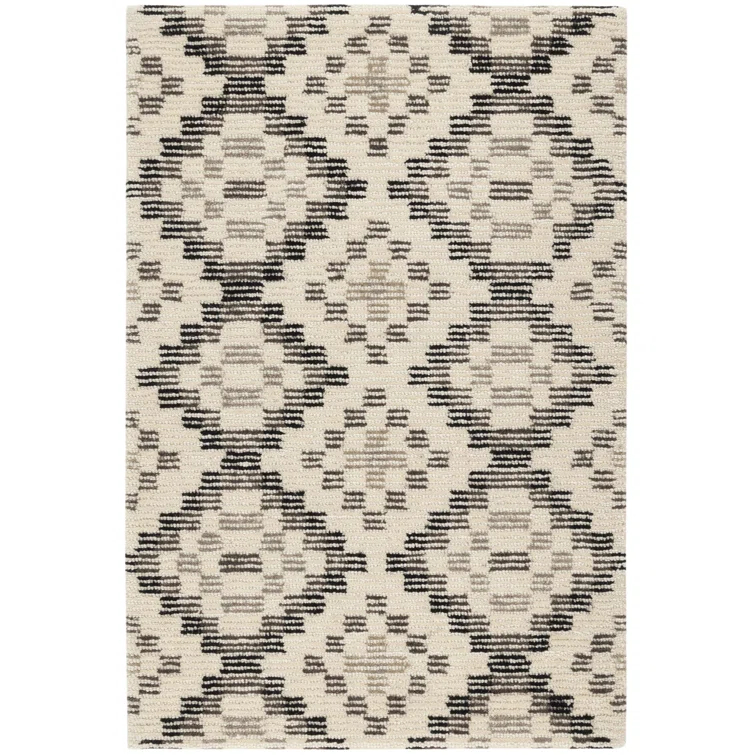 Diamond Cove Black Hand Tufted Wool Rug