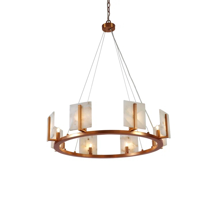 Halo 8 - Light Dimmable Wagon Wheel Chandelier