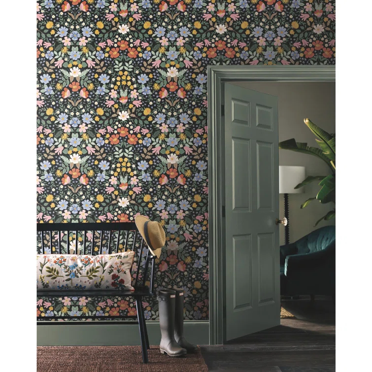 Bramble Garden 20" L x 27" W Peel and Stick Wallpaper Roll