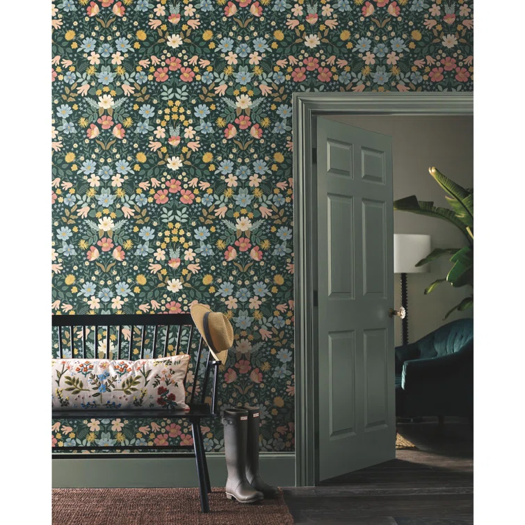 Bramble Garden 20" L x 27" W Peel and Stick Wallpaper Roll