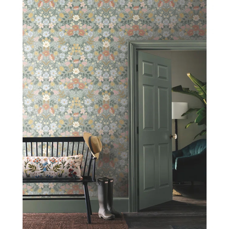 Bramble Garden 20" L x 27" W Peel and Stick Wallpaper Roll