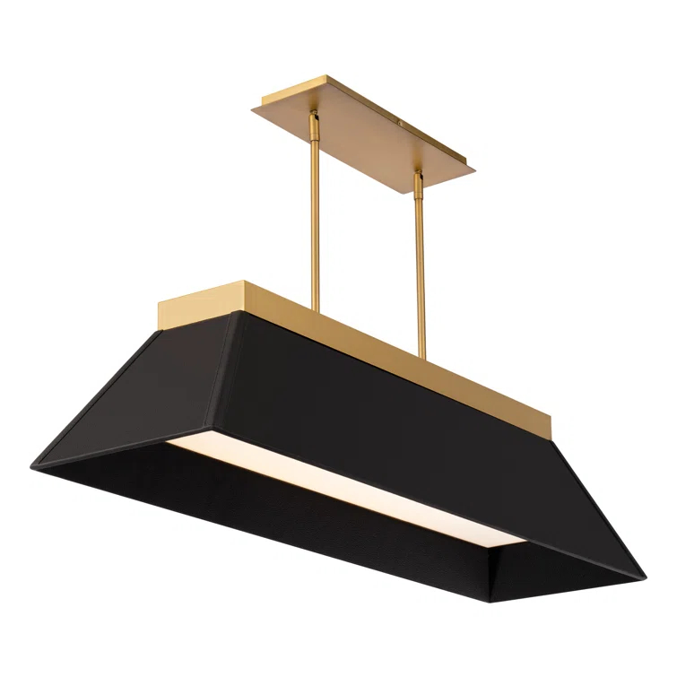 Bentley 1 - Light Black/Aged Brass LED Pool Table Lights Pendant