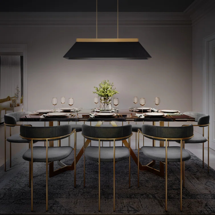 Bentley 1 - Light Black/Aged Brass LED Pool Table Lights Pendant