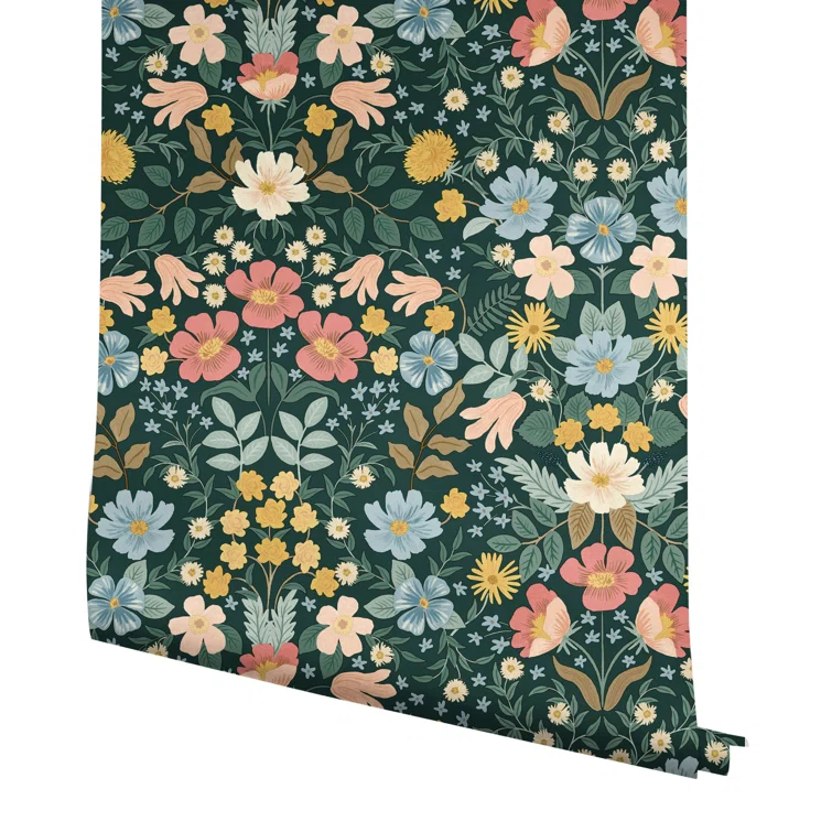 Bramble Garden 20" L x 27" W Peel and Stick Wallpaper Roll