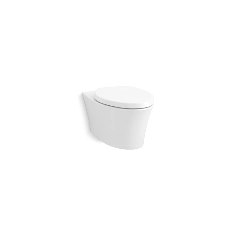 Veil Wall-Hung Compact Elongated Toilet, Dual-Flush