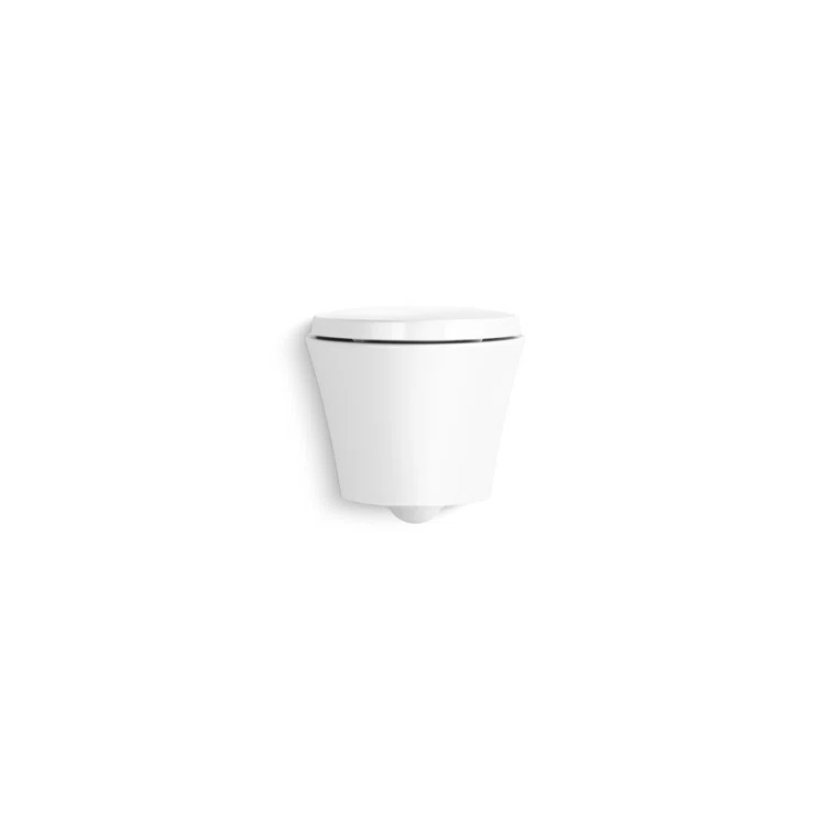 Veil Wall-Hung Compact Elongated Toilet, Dual-Flush