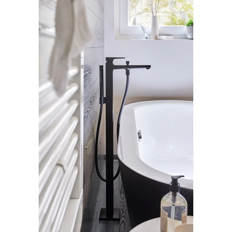 Metropol Freestanding Tub Filler Trim with Lever Handle and 1.75 GPM Handshower Trim Set Only