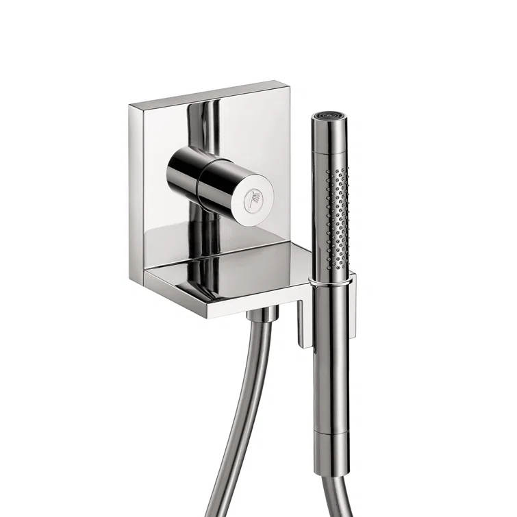 Showersolutions Luxury Handheld Shower Head Holdermodern Coordinating In Chrome, 12651001