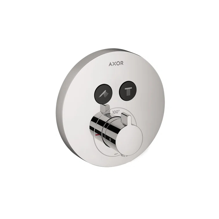 Citterio Showerselect Modern 1-Handle 7-Inch Wide , Temperature Memory, Thermostatic Valve Trim Only, With Diverter In Chrome, 36723001