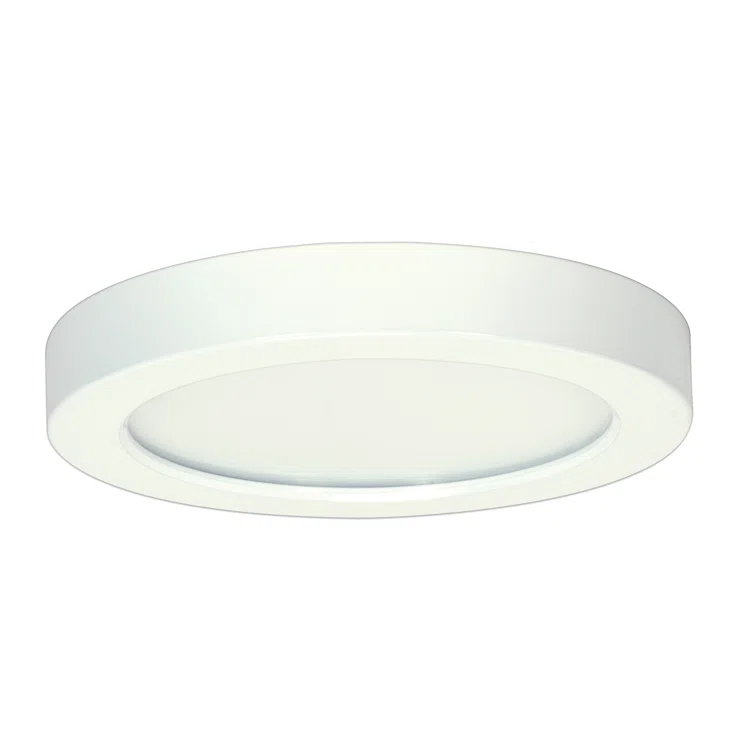 Satco S29349 7 in. 13.5W 1-Light LED Flush Mount Ceiling Fixture Brushed Nickel