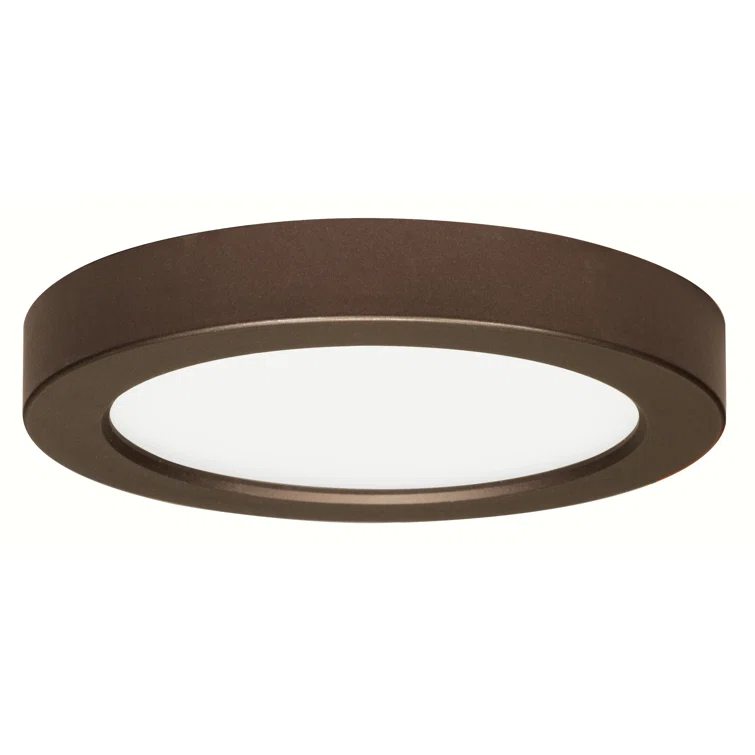 Brushed Nickel 7" Round LED Flush Mount Light