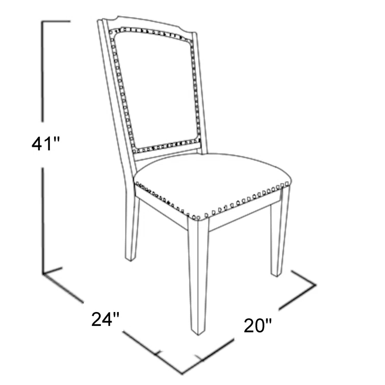 ZHENMIAO XINLEI TRADING INC 19'' H Upholstered Side Chair (Set of 2)