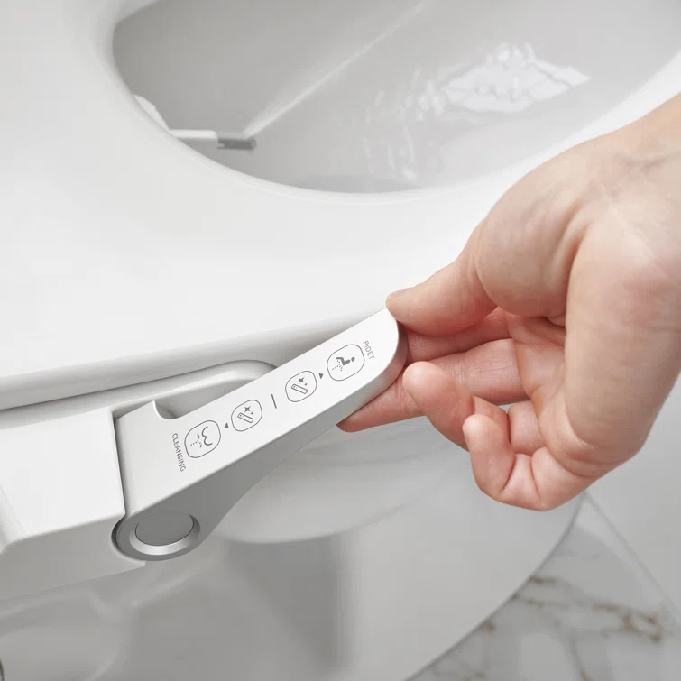 AquaWash Elongated Toilet Seat Bidet