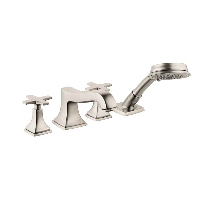 Hansgrohe Metropol Classic 4-Hole Roman Tub Set Trim with 1.8 GPM Handshower Trim Set Only