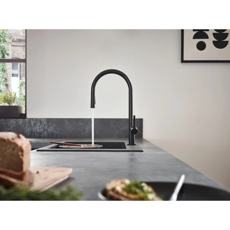 hansgrohe Talis N HighArc Kitchen Faucet, O-Style 2-Spray Pull-Down, 1.75 GPM