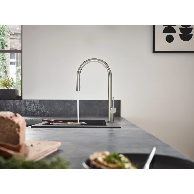 hansgrohe Talis N HighArc Kitchen Faucet, A-Style 2-Spray Pull-Down, 1.75 GPM