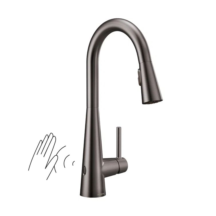 Moen Sleek MotionSense Wave Single Handle Pulldown Kitchen Faucet with Power Clean Technology