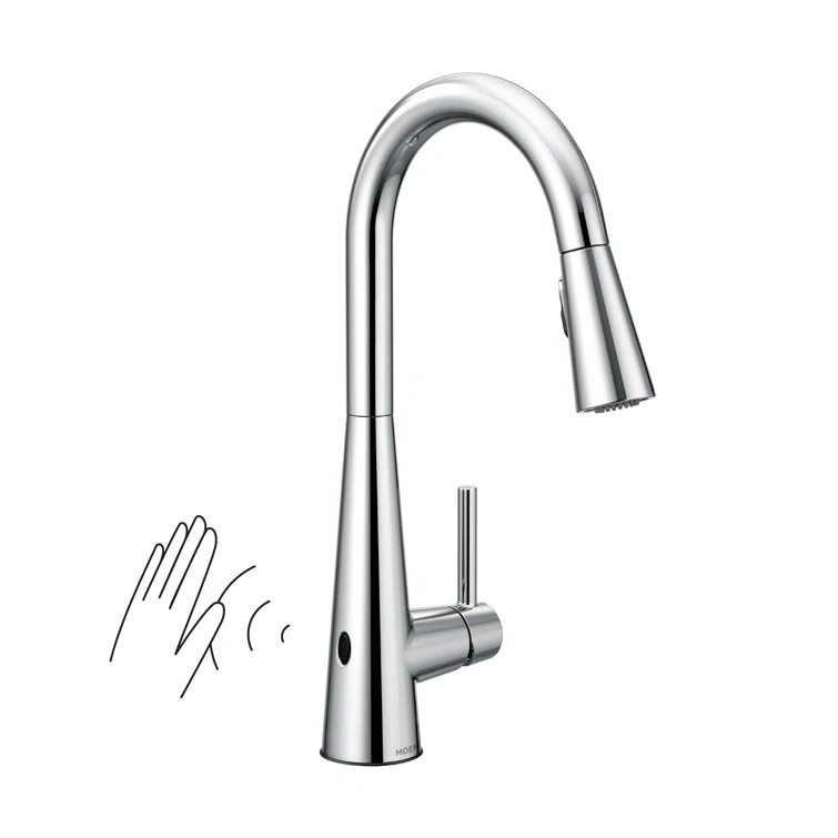 Moen Sleek MotionSense Wave Single Handle Pulldown Kitchen Faucet with Power Clean Technology