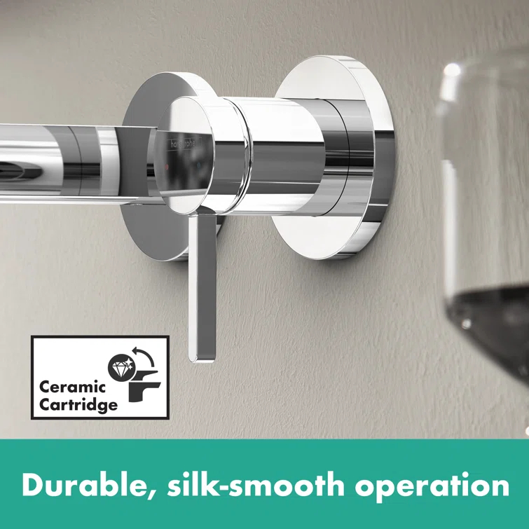 hansgrohe Finoris Wall-Mounted Single-Handle Faucet Trim, 1.2 GPM
