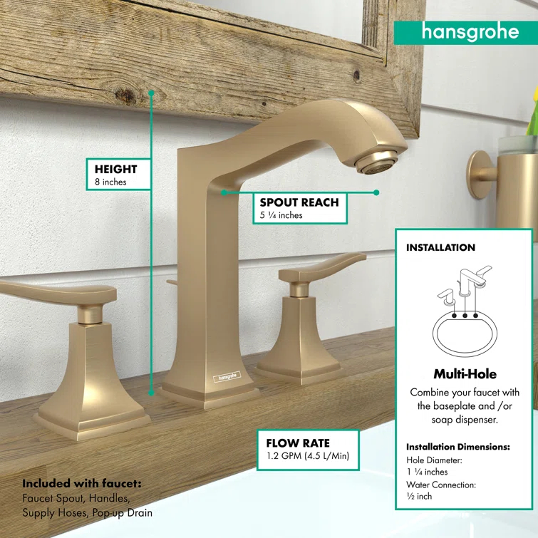 Metropol Classic Widespread Bathroom Faucet