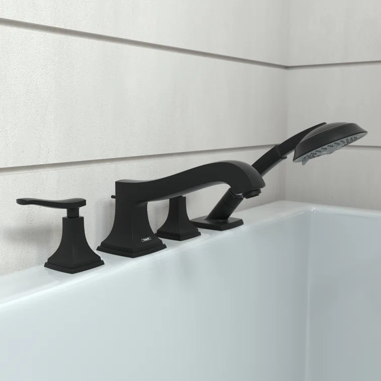 Hansgrohe Metropol Classic 4-Hole Roman Tub Set Trim with 1.8 GPM Handshower Trim Set Only