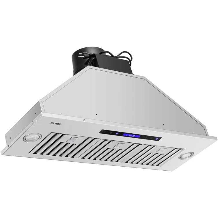 VEVOR 36" 900 CFM 4 Speed Ducted Insert Range Hood with Charcoal Filter and Light