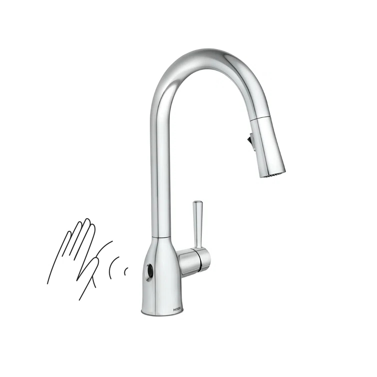 Moen Adler MotionSense Wave Single Handle Pulldown Kitchen Faucet with Power Clean Technology