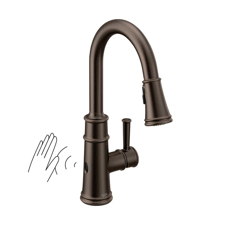 Moen Belfield MotionSense Wave Single Handle Pulldown Kitchen Faucet with Power Clean Technology