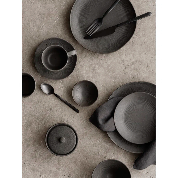 Espresso Ceramic Microwave-Safe Small Bread Plate