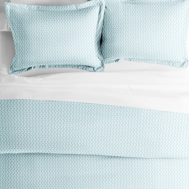 Simply Soft™ Puffed Chevron Pattern Duvet Cover Set