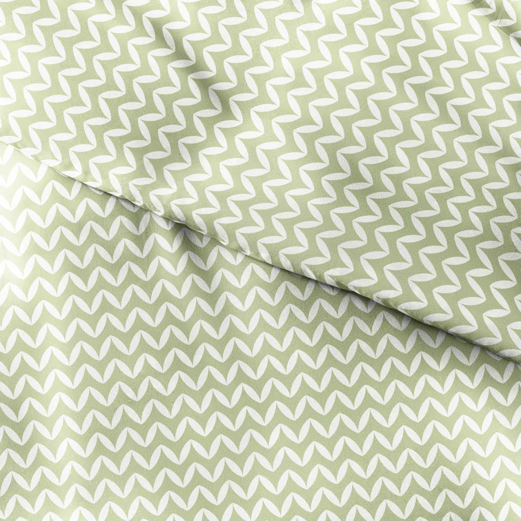 Simply Soft™ Puffed Chevron Pattern Duvet Cover Set