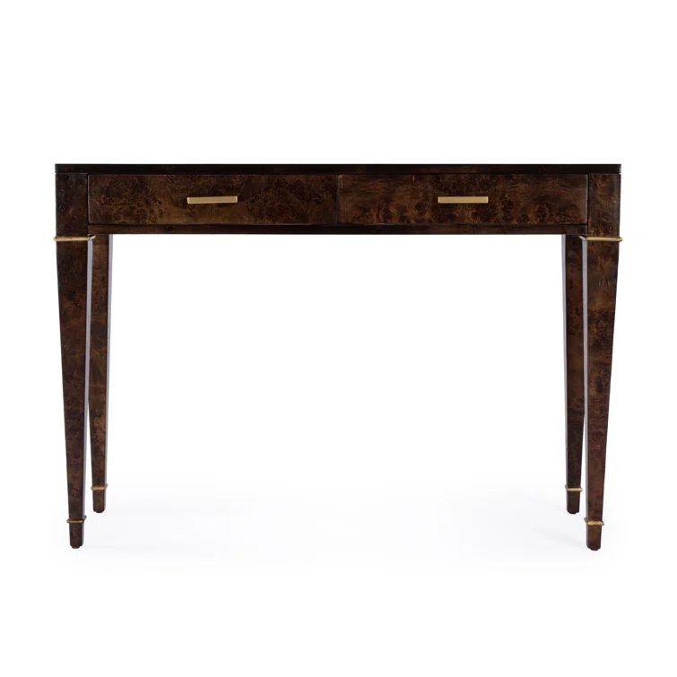 Kai 2 Drawer 45" Burl Wood Console Table