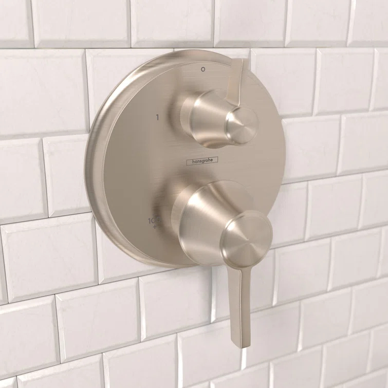 Ecostat C Thermostatic Volume Control and Diverter Faucet Trim with Lever Handle