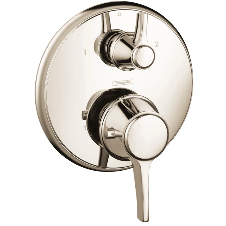 Ecostat C Thermostatic Volume Control and Diverter Faucet Trim with Lever Handle