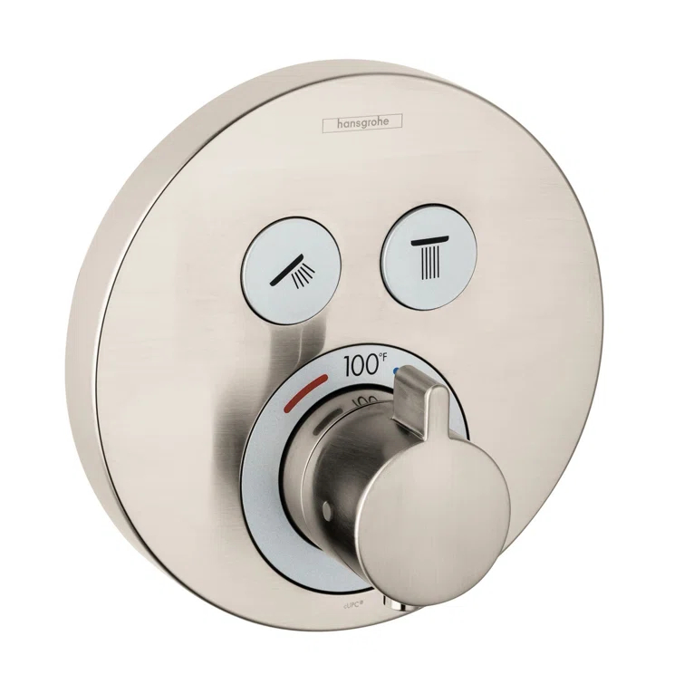 Showerselect S 1-Handle 6-Inch Wide, Temperature Memory, Thermostatic Valve Trim Only, with Diverter