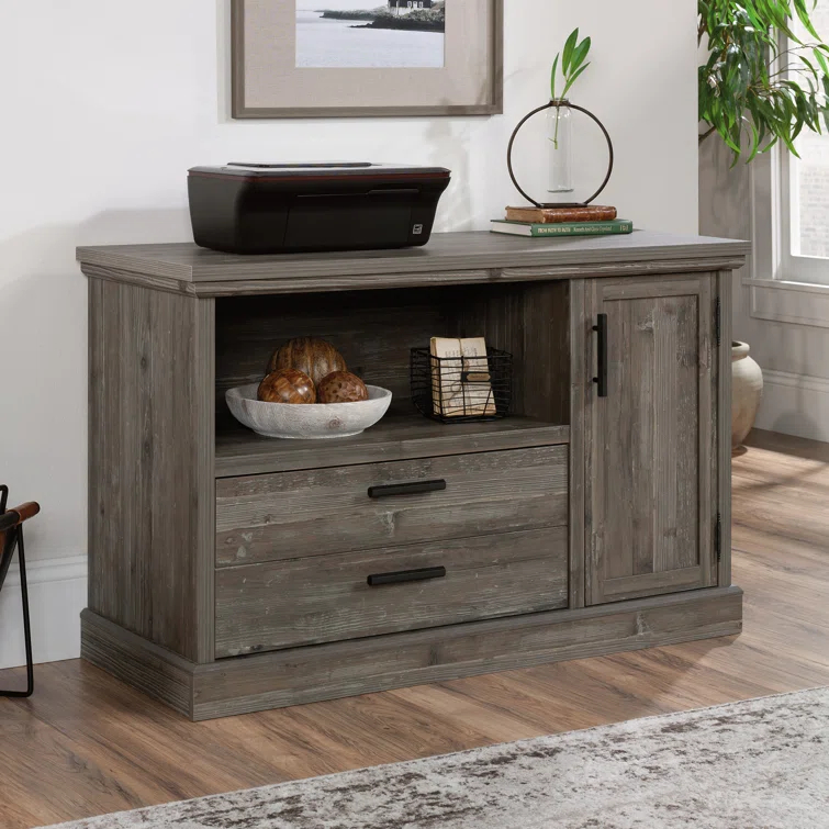 Aspen Post 47.09'' Wide 1 - Drawer Filing Credenza with Cable Management